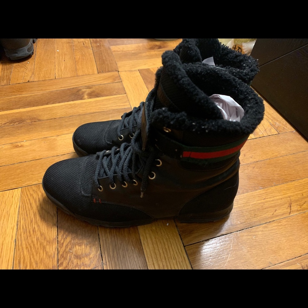 Men’s Gucci Web GG Lace Boot